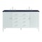 James Martin Vanities 60'' Double Vanity, Bright White w/ 3 CM Charcoal Soapstone Quartz Top 485-V60D-BW-3CSP - alternate 1